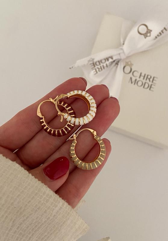 گوشواره سه عددی میناکاری سامر