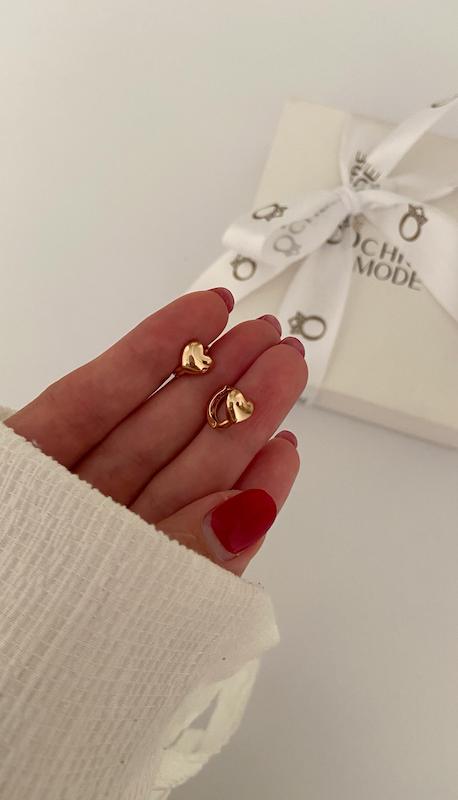 گوشواره قلب حلقه ای