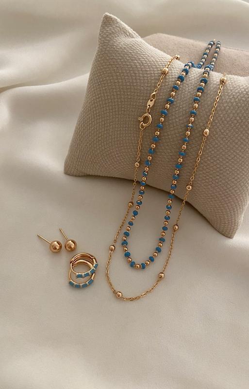 گوشواره بامبو آبی