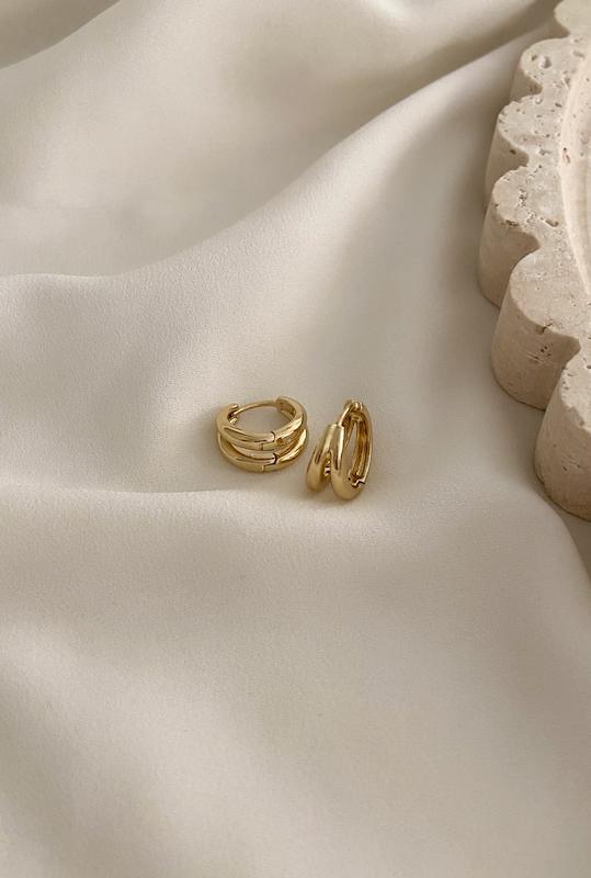 گوشواره حلقه ای تویین 14K