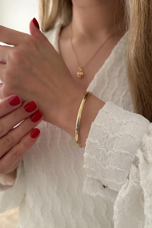 دستبند النگویی ساده آینه ای