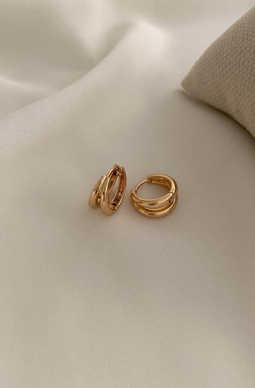  گوشواره حلقه ای تویین 18K