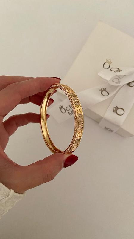 دستبند النگویی لاو کارتیه داخل نگین دار