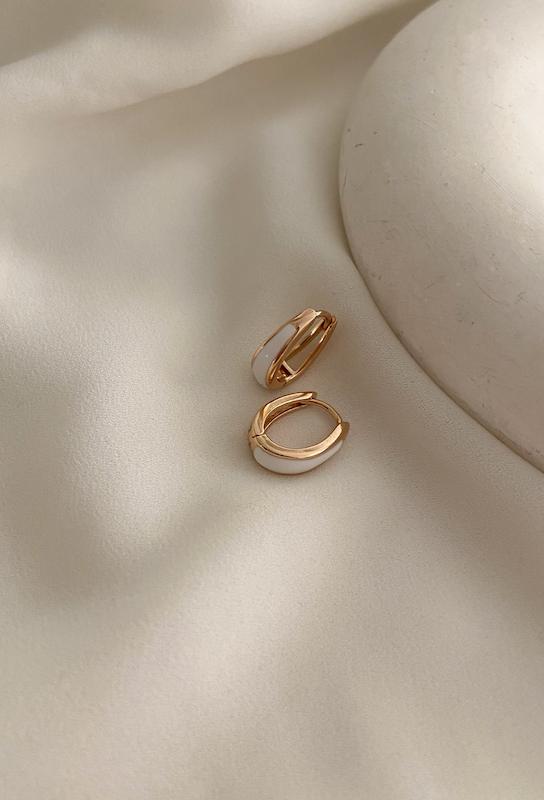 گوشواره حلقه ای سفید