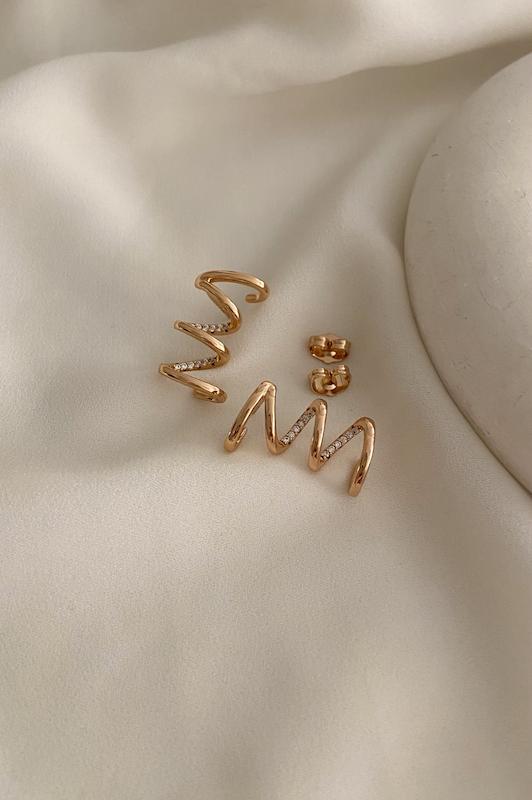 گوشواره پیچ و نگین 