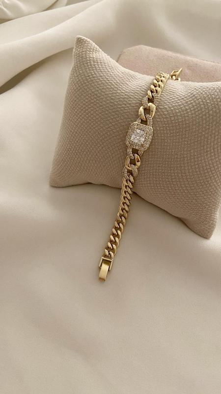 دستبند جواهری وسط نگین