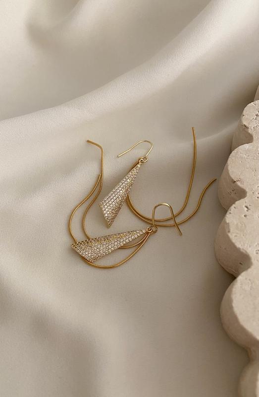 گوشواره جواهری مثلثی