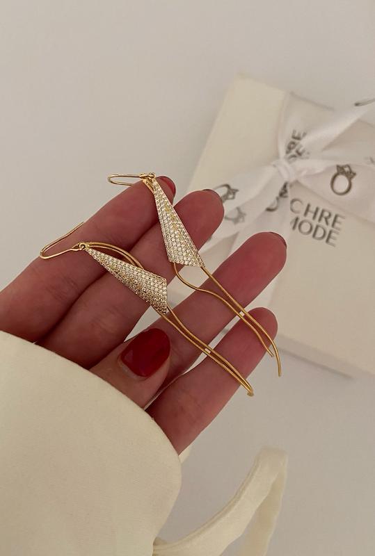 گوشواره جواهری مثلثی