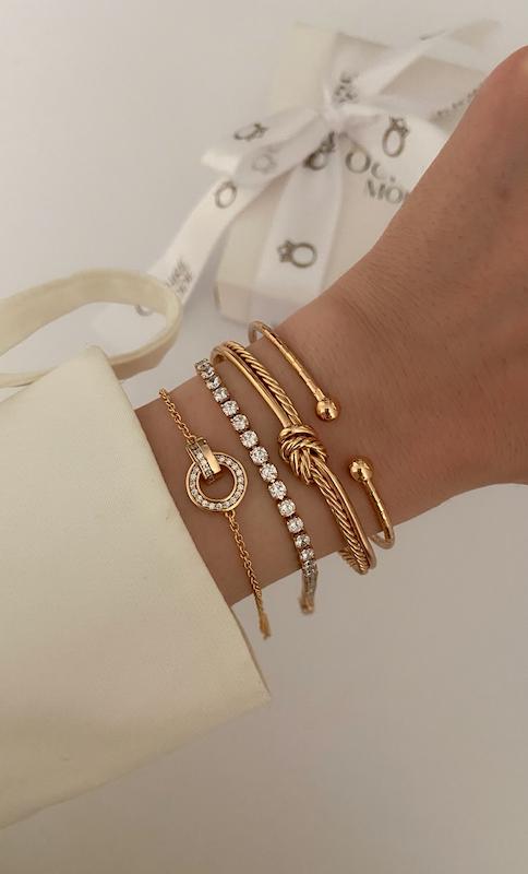 دستبند تنیسی طلایی
