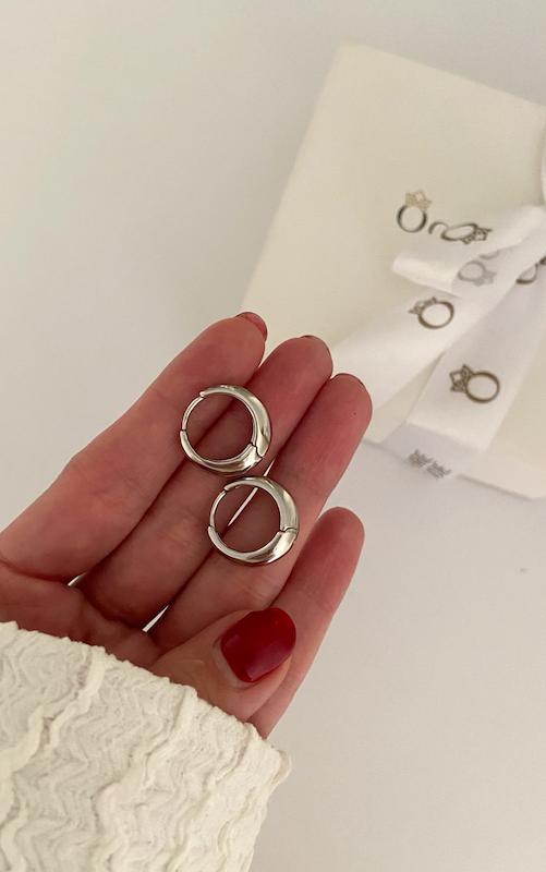 گوشواره حلقه ای دامله سیلور