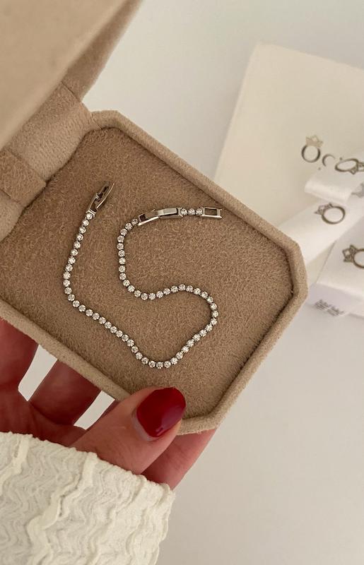 دستبند تنیسی ظریف سیلور