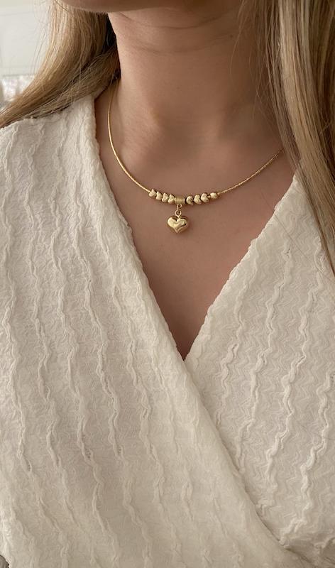 گردنبند قلب زنجیر شاینی