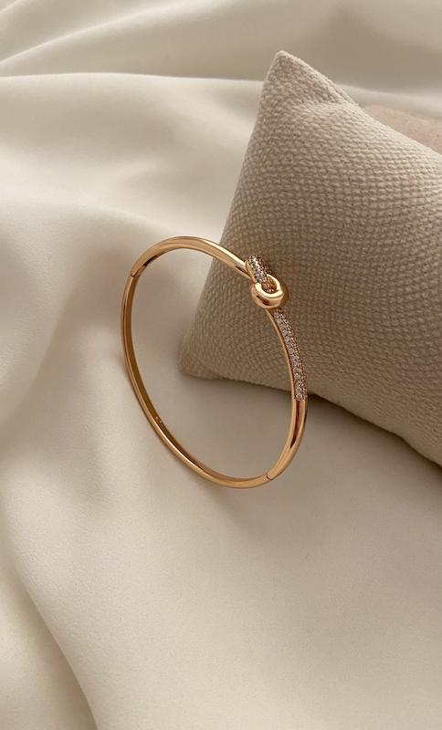 دستبند النگویی گره نگینی