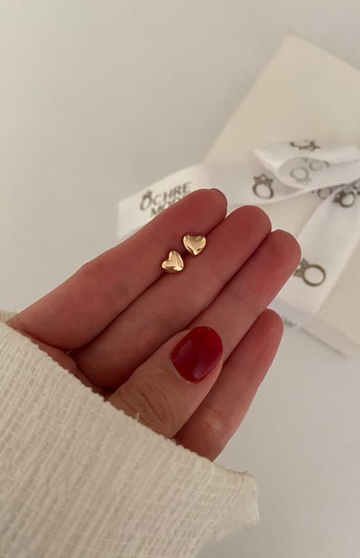 گوشواره قلب میخی / Small