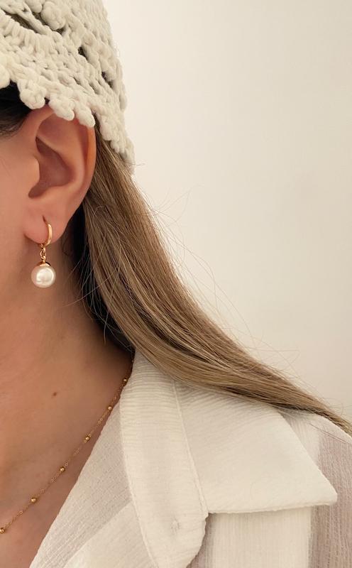 گوشواره مروارید ساده / Large