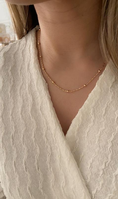 گردنبند گوی زنجیر گره