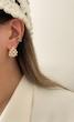 گوشواره مروارید و گوی حلقه ای