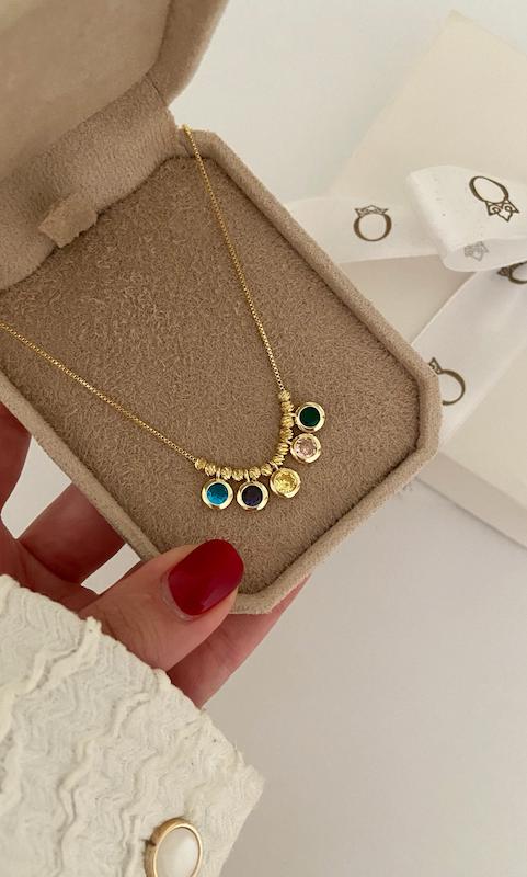 گردنبند سنگ رنگی و دوریکا