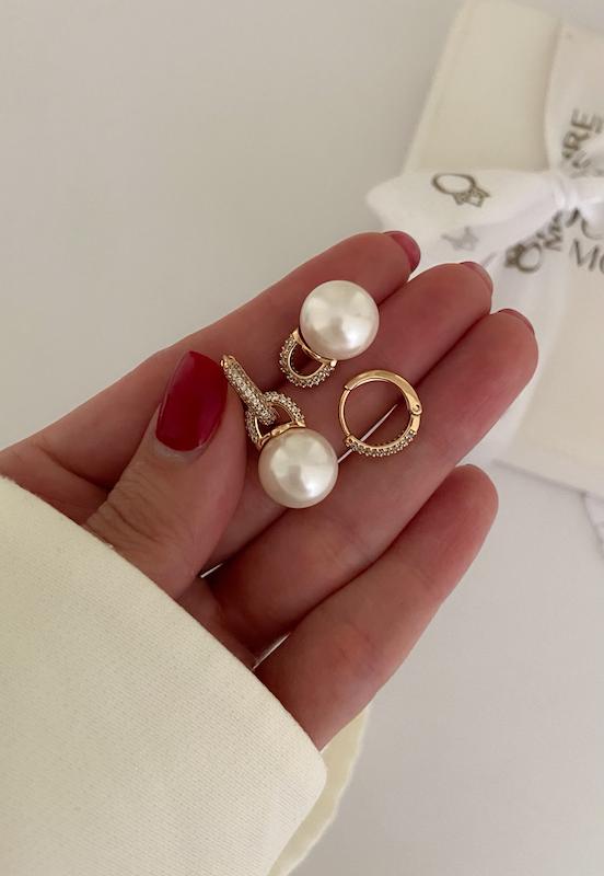 گوشواره مروارید جواهری لاکینو