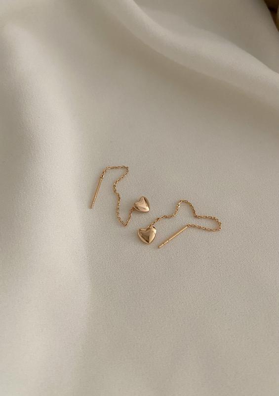 گوشواره قلب زنجیری / small