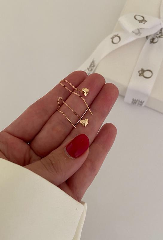 گوشواره قلب زنجیری / small