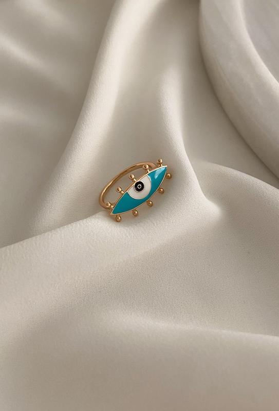 انگشتر میناکاری چشم نیلی