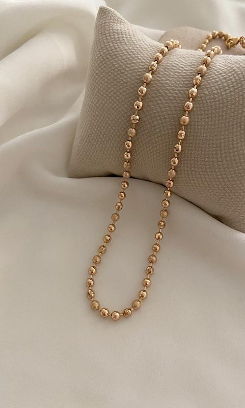 گردنبند گوی ساده و تراش دار