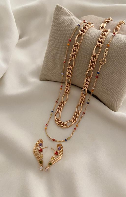 گوشواره مولتی کالر چند رج
