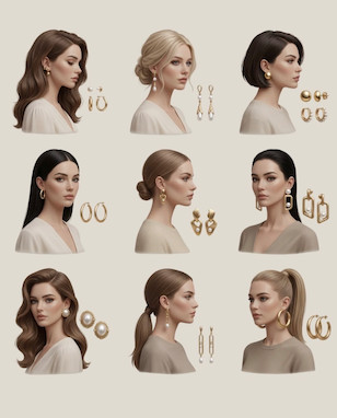 راهنمای انتخاب گوشواره براساس فرم صورت