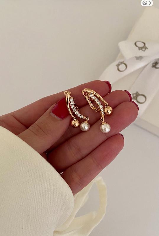 گوشواره گوی و مروارید کلاسینو