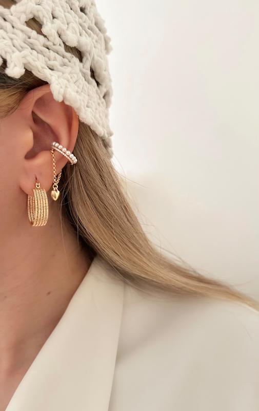 گوشواره حلقه ای تراشدار