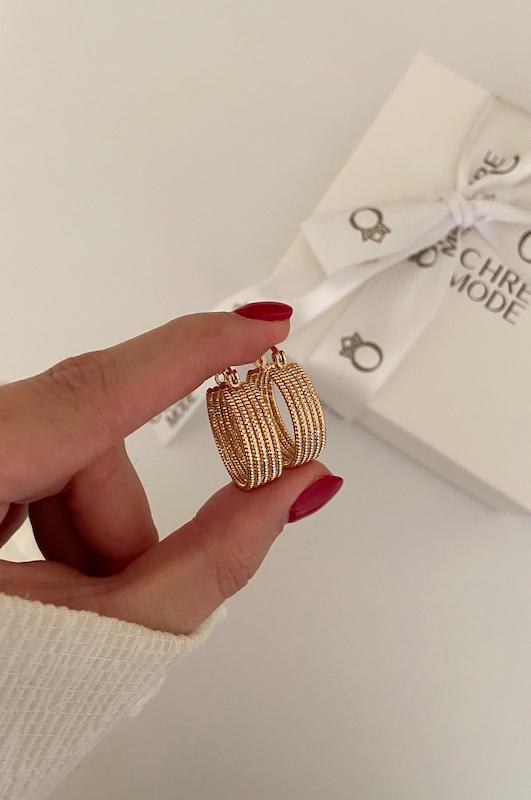گوشواره حلقه ای تراشدار
