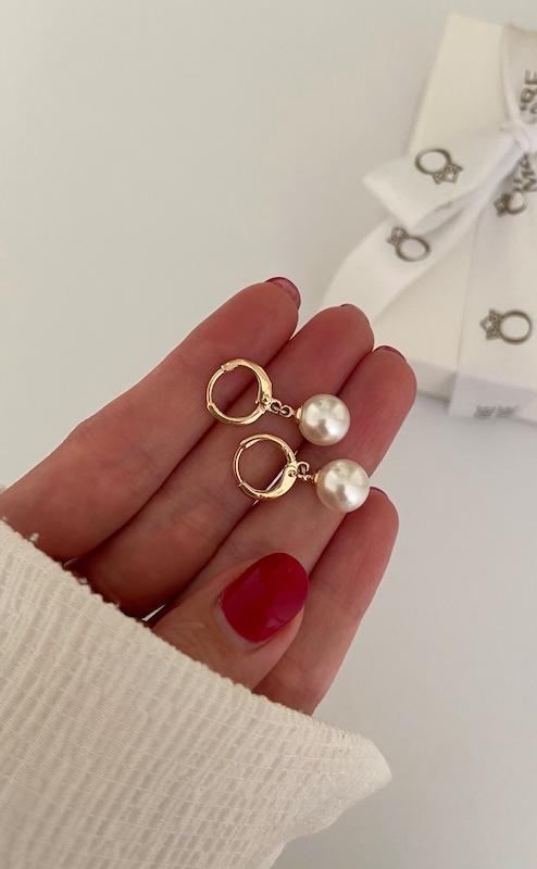 گوشواره مروارید ساده/ متوسط