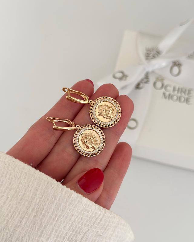گوشواره سکه جواهری