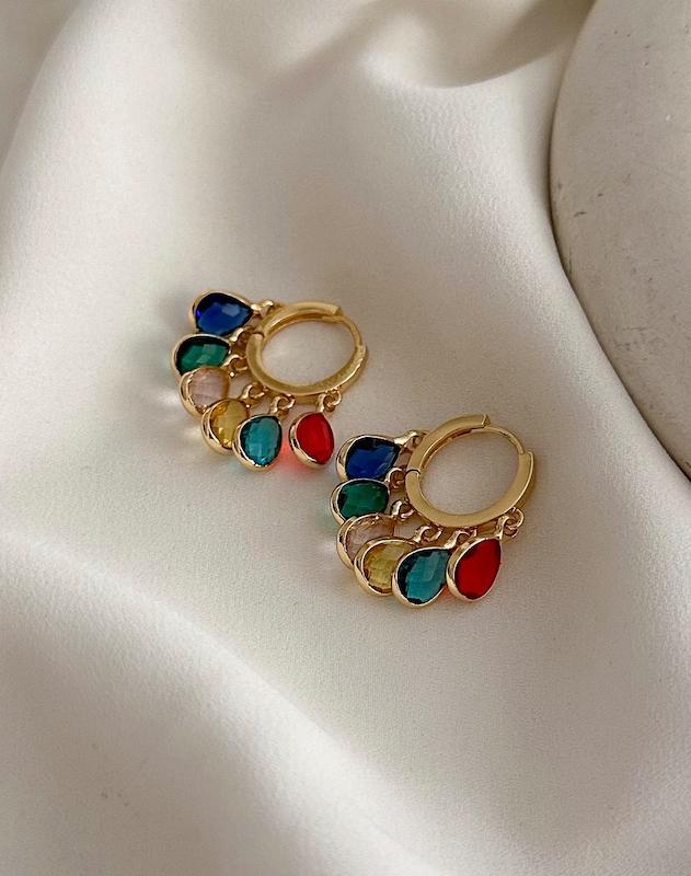 گوشواره آبشاری اشک رنگی