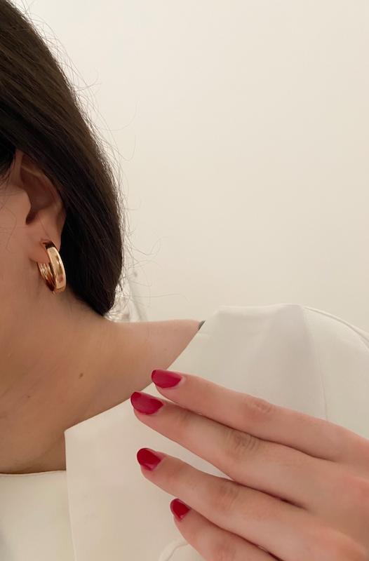 گوشواره حلقه ای ساده متوسط