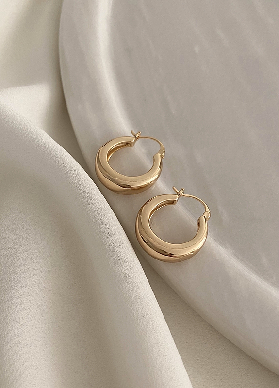گوشواره حلقه ای آینه ای