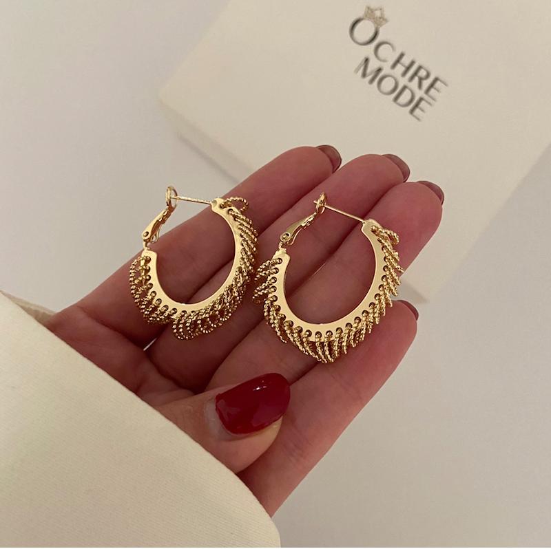گوشواره حلقه تراشدار