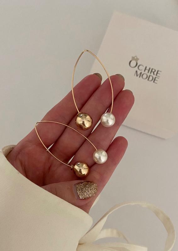 گوشواره گوی و مروارید گیلاسی