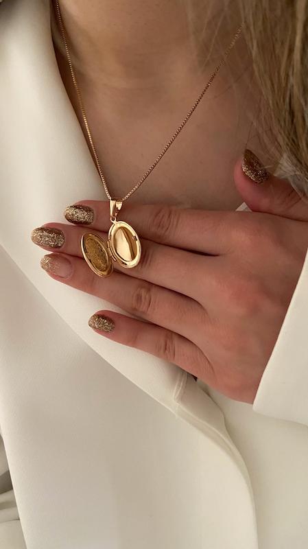 گردنبند لاکت بیضی 