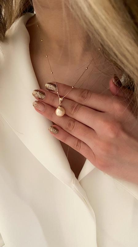 گردنبند مروارید شامپاینی
