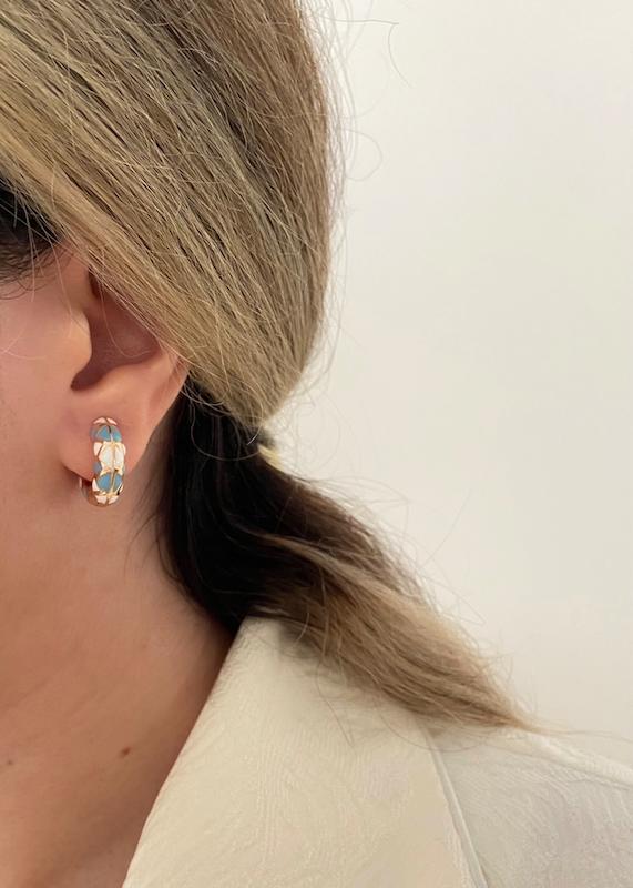 گوشواره میناکاری بلو