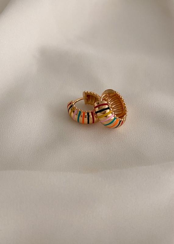 گوشواره میناکاری رنگارنگ