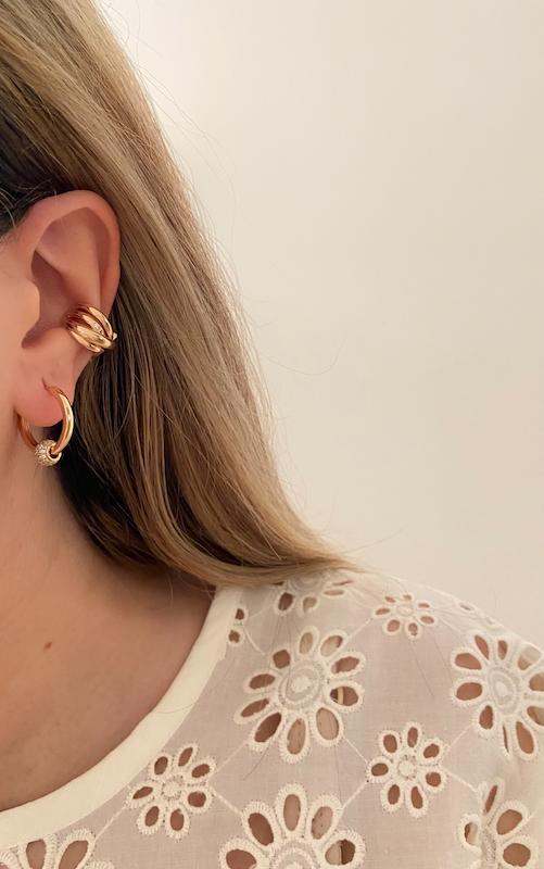 گوشواره حلقه ای گوی نگینی