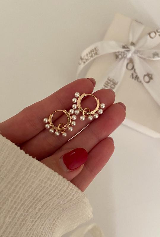 گوشواره مروارید حلقه ای
