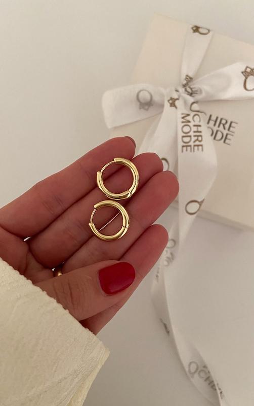 گوشواره حلقه ای ساده طلایی