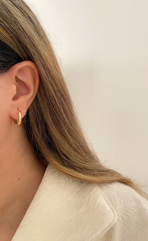گوشواره حلقه ای ساده طلایی