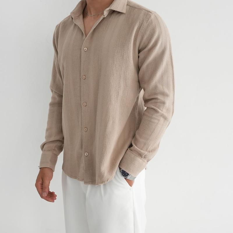 پیراهن آستین بلندپارچه ژاکارد کد 100516