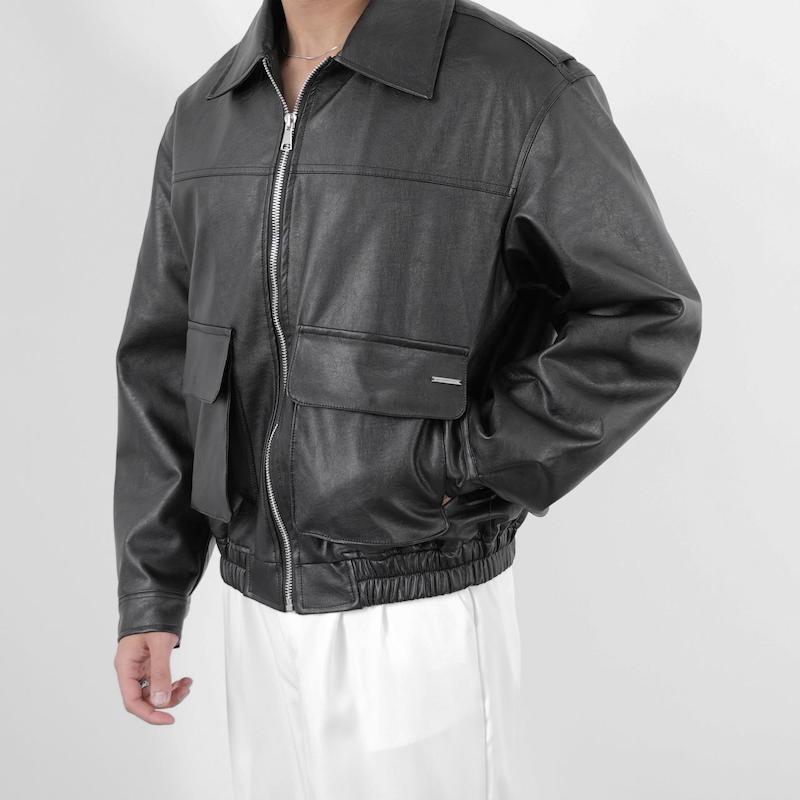 جکت مردانه جاست چرم باکسی کد 5000519