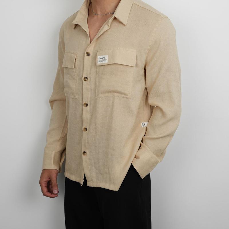 پیراهن مردانه استین بلند بیسکوئیتی  کد 900019